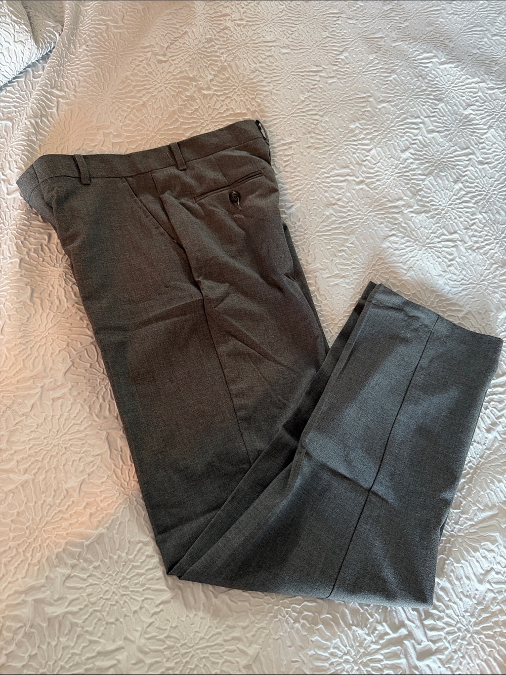 Chaps Kids Formal Dress Pants in Charcoal Gray